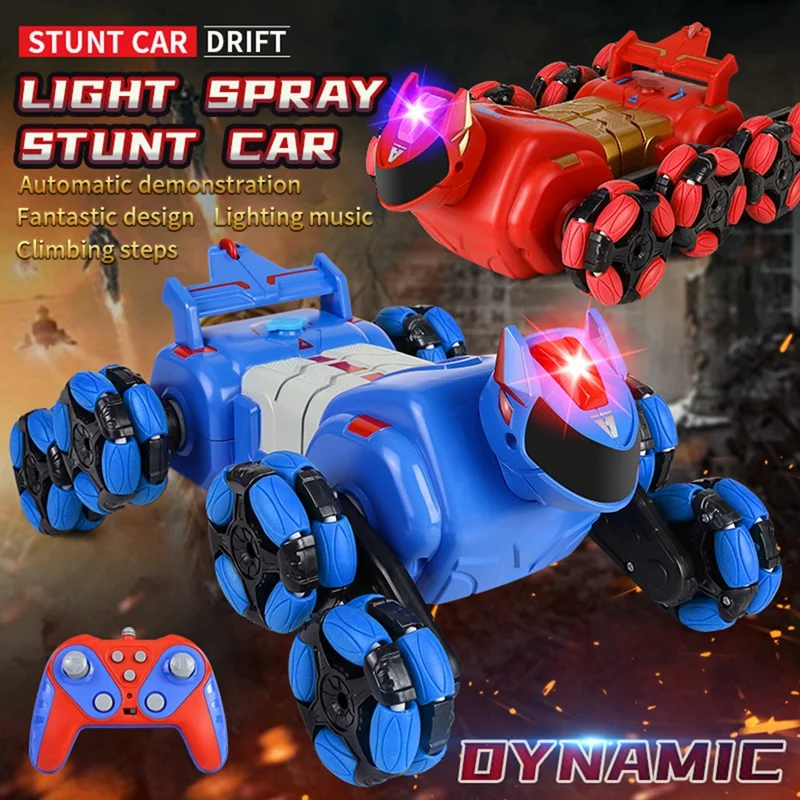 HOT-RC Stunt Car 2.4G Gesture Sensing Spray Vehicle Electric Toy With LED Light Music Birthday Gifts For Boys Girl