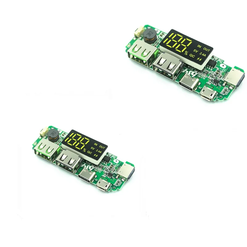 18650 Charging Board Dual USB 5V 2.4A Mobile Power Bank Module 186 50 Lithium Battery Charger Board Circuit Protection