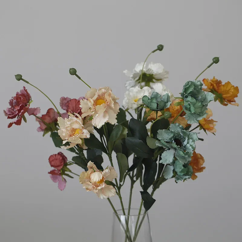 10 Stück Künstliche Fengju-Seidenblumen, Hochzeitsblumen, Wildchrysanten, Party- und Heimdekoration, Blumenarrangement, Foto-Requisiten – Detail 10