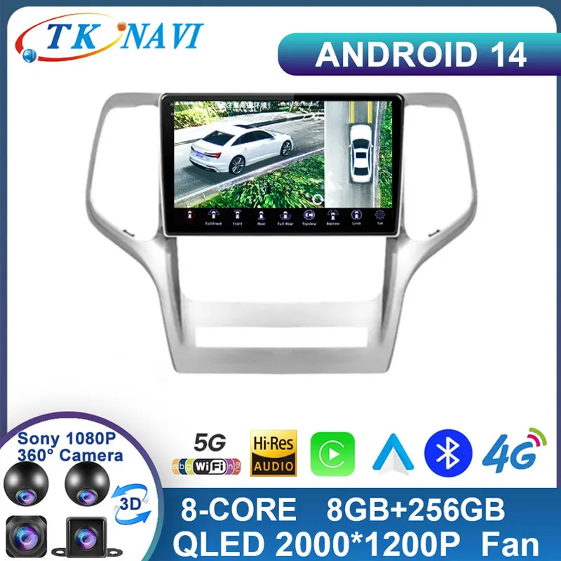 

Android 13 For Jeep Grand Cherokee 2008 2009 2010 2011 2012 2013 QLED Screen Car Radio Multimedia Video Carplay Naviigation BT