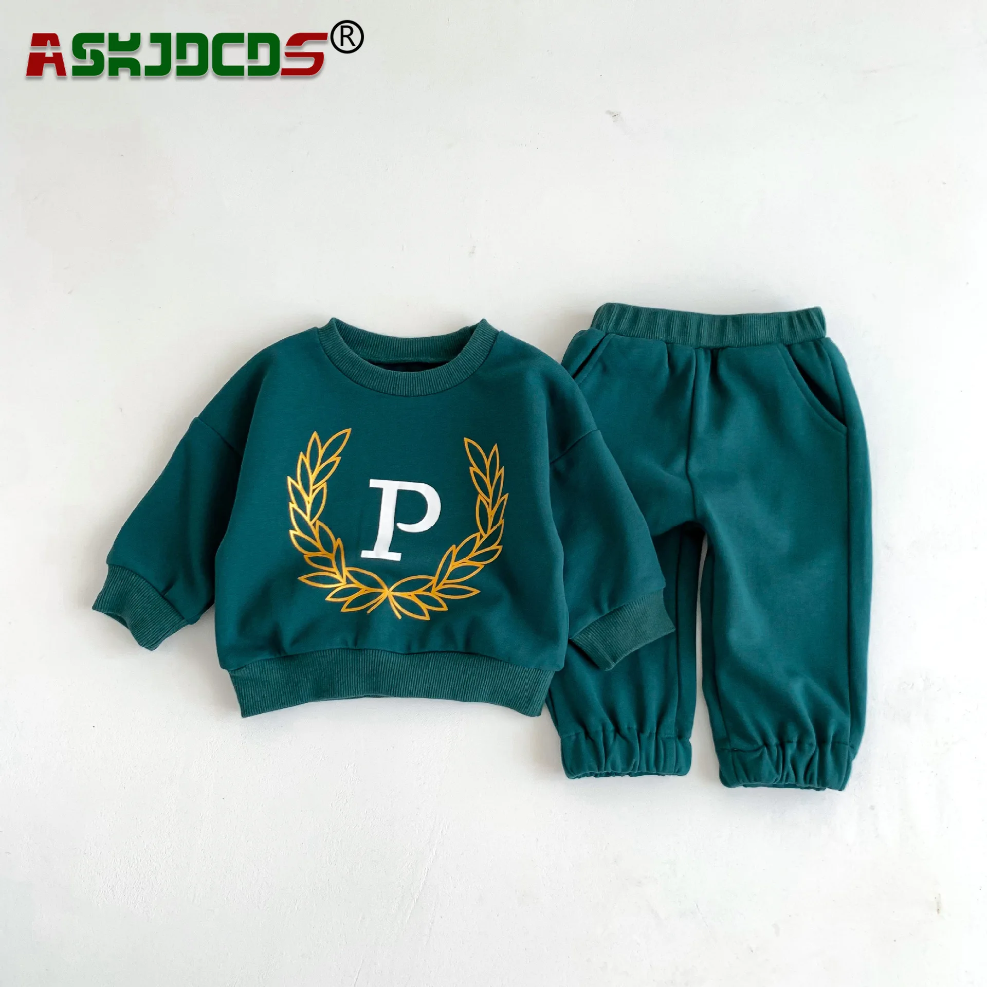 2023 Autumn Clothing Set 2pcs 0-3Y Infant Kids Boys Girls Full Sleeve Print Letter Topsweatshirt + Harem Pants Toddler Baby