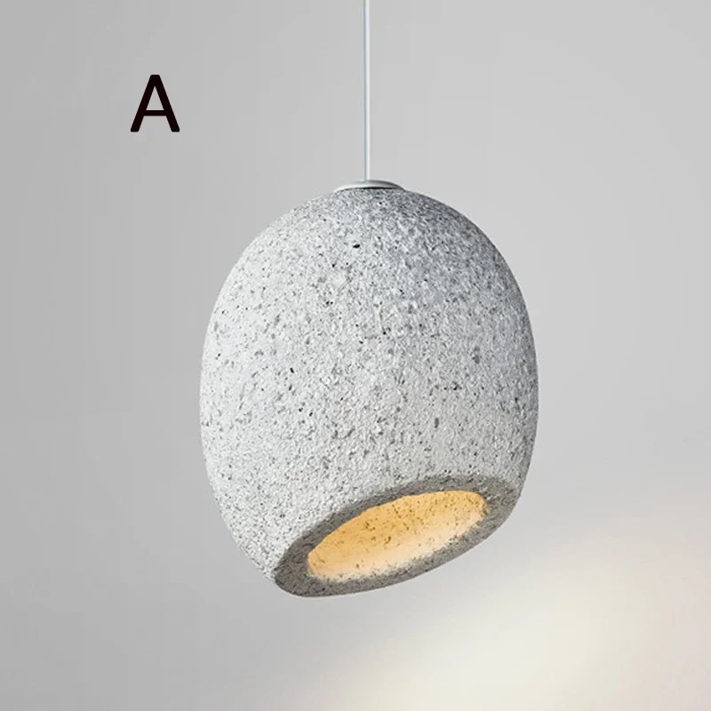 Nordic Bar studio caffetteria soggiorno a casa piccola Droplight giapponese Wabi Sab grigio scuro Led sala da pranzo camera da letto comodino lampada a sospensione