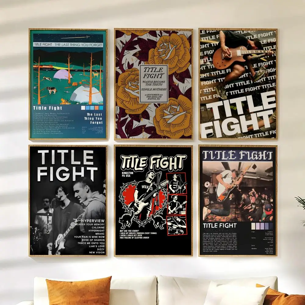 Title F-Fight Album Poster Wall Stickers HD Painting Self Adhesive Art Decals for Bedroom Living Room Home Decor