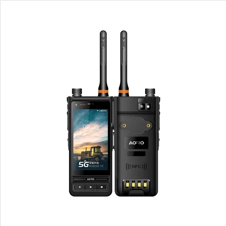 2025AORO M6 5G 4W DMR Rugged Phone MTK 6765 2.3GHz 5700mAh Battery Ip68 NFC Rugged Walkie Talkie