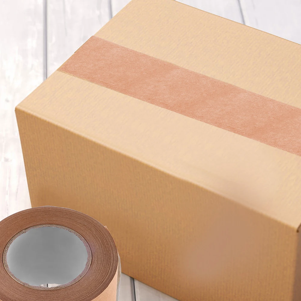 

3 Rolls Brown Gummed Tape Reinforcement Multi-function Packaging Multifunction Mailing