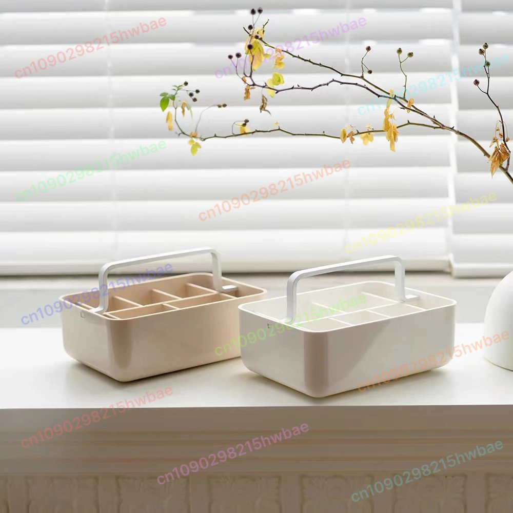 

1pcs Portable Cosmetic Storage Box Nordic Style Multi-functional Portable Desktop Storage Box