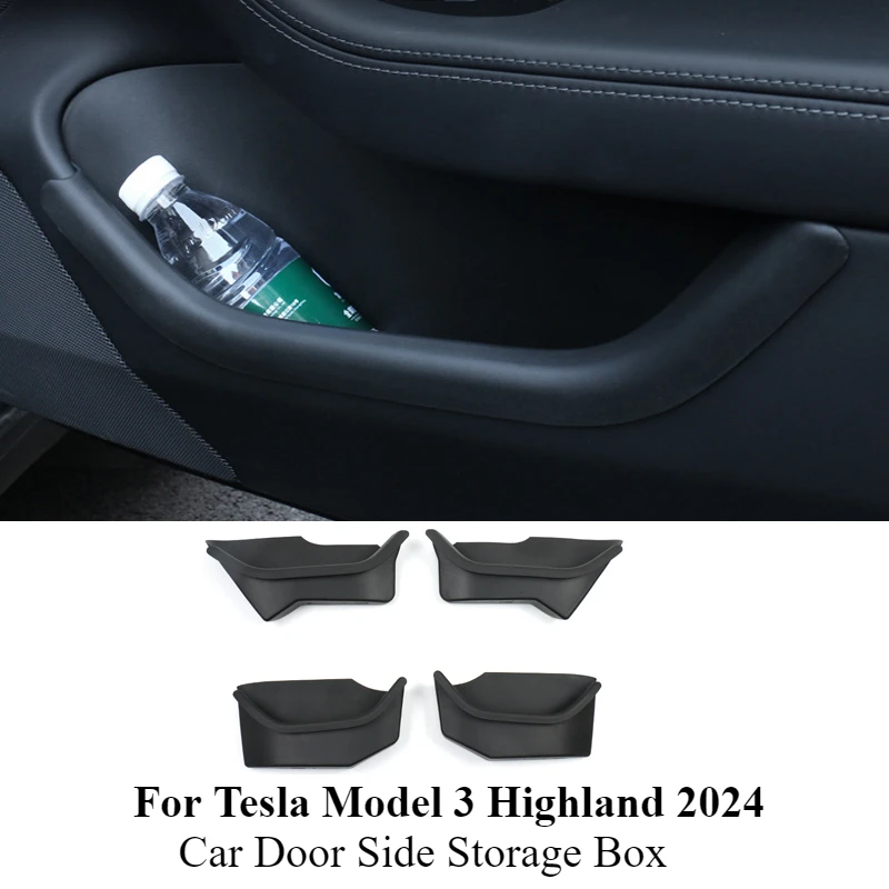 

Дверной ящик для хранения, лоток-органайзер для Tesla Model 3 Highland 2024, полностью закрывающий дверной слот, защитный фетр для хранения, Легкая очистка