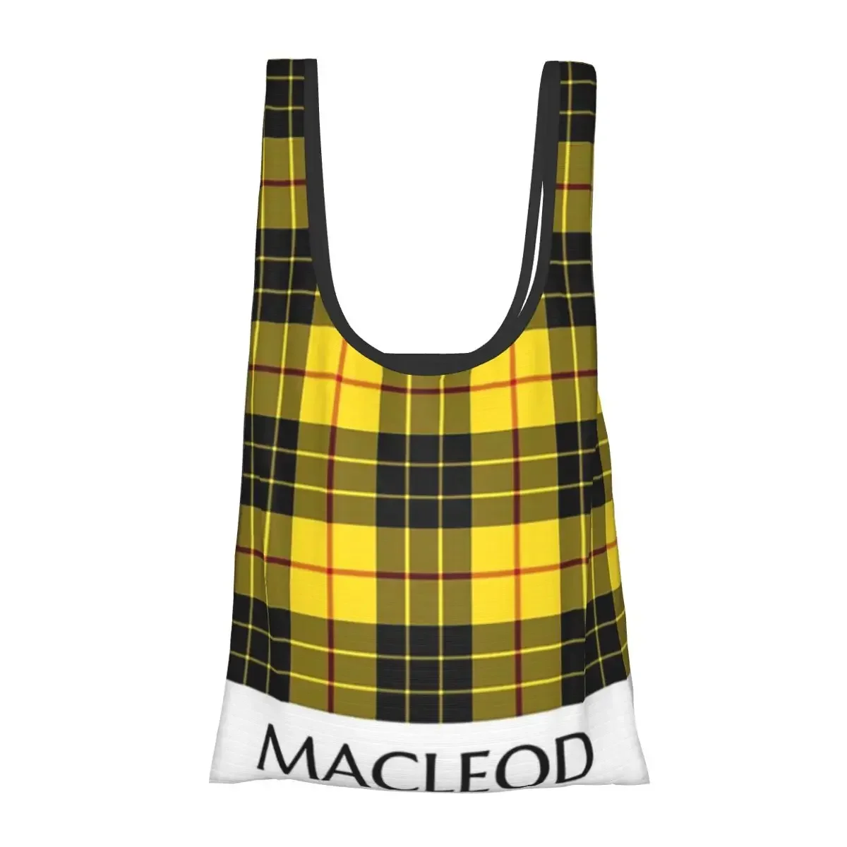 Clan MacLeod Tartan Portable Tote Shopping Bags Large Capacity Shopper Bag Grocery Handbag Shoulder Bag