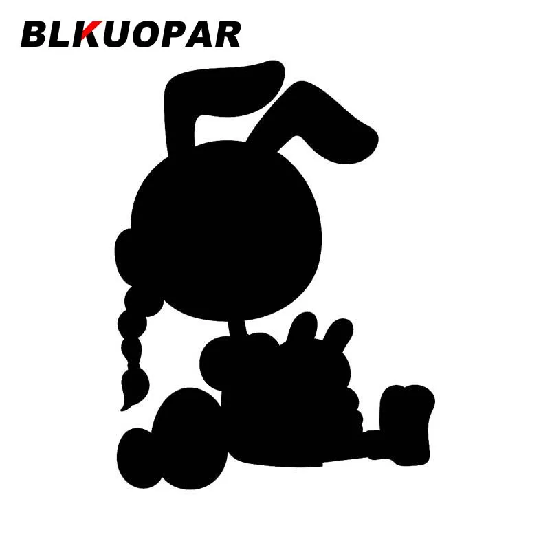

BLKUOPAR для красивой девушки в костюме кролика приветствует пасхальные наклейки для автомобиля солнцезащитный крем устойчивые к царапинам наклейки защита двери автомобиля