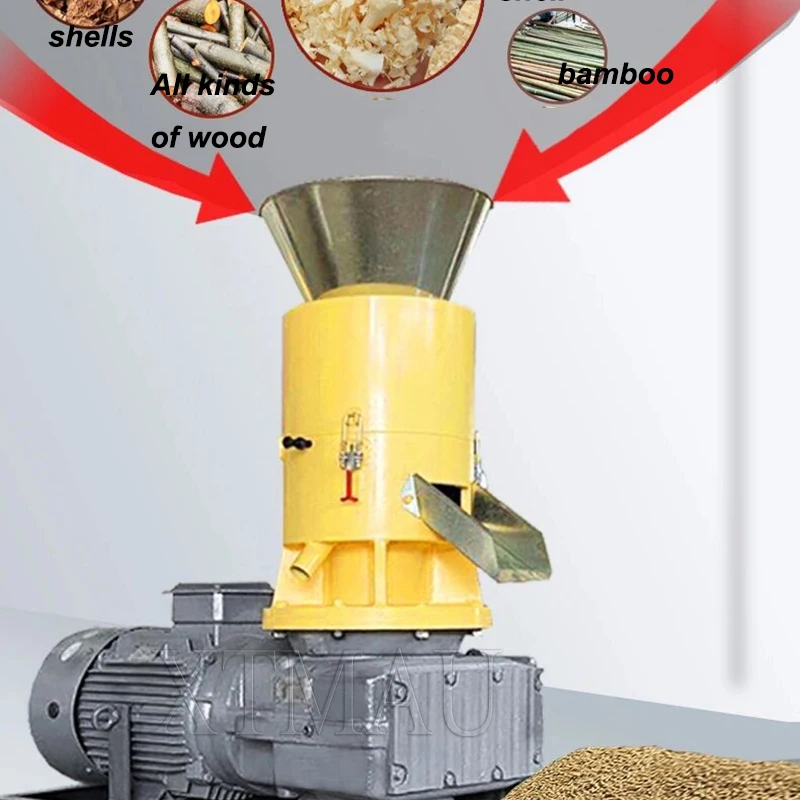Máquina automática para fabricar pellets de madera de biomasa, molino de pellets de combustible para aserrín de madera, 200-300Kg/H, con suministro de fábrica