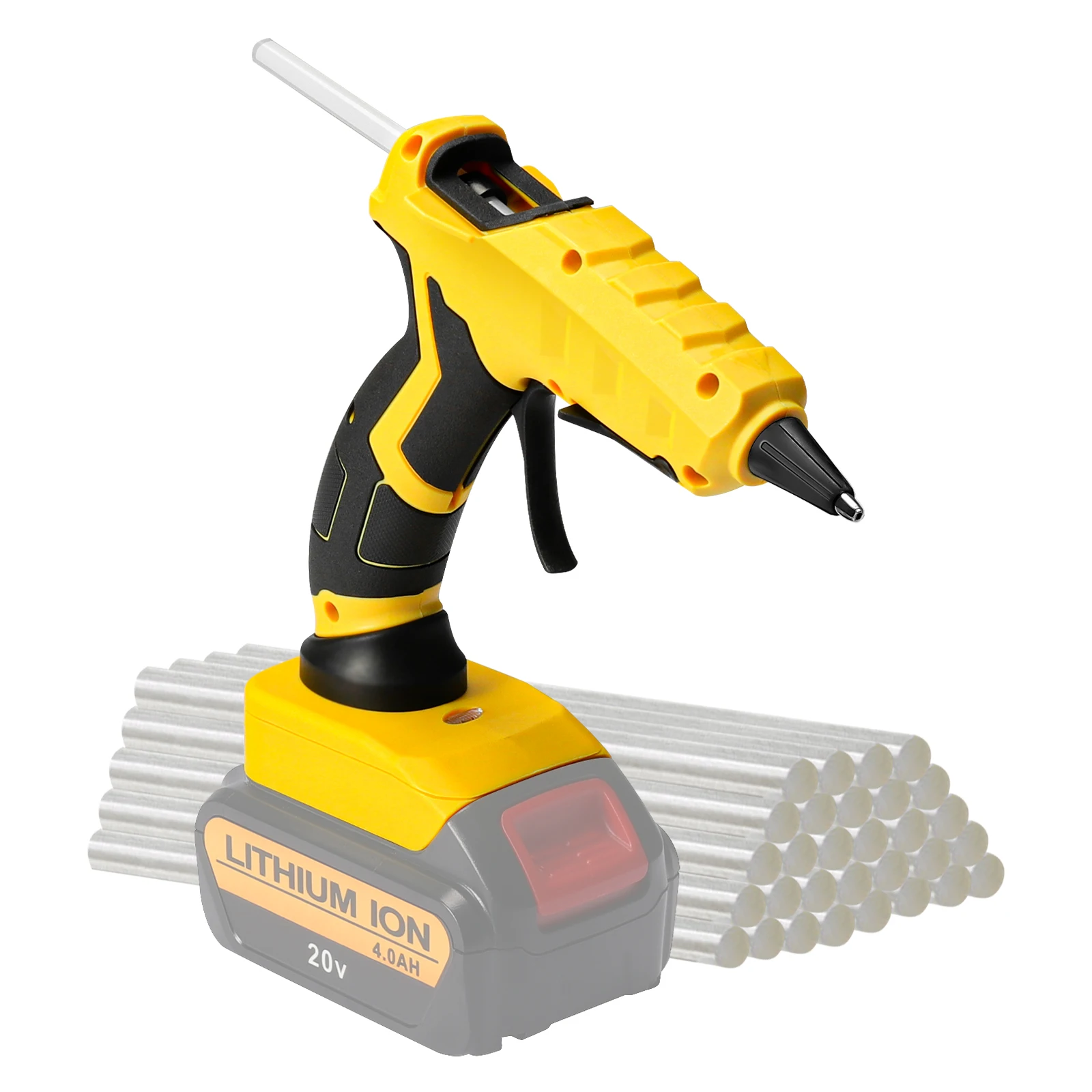 Pistola de Cola Quente Elétrica sem Fio Reparação de Soldagem Faça Você Mesmo Tool Fits Dewalt Milwaukee Bateria Makita mm Sticks 30 Pcs