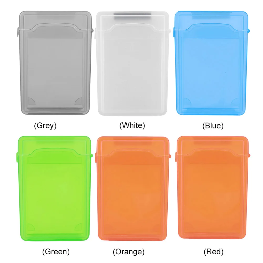 3.5 Inch IDE SATA Portable Hard Disk Protection Case Dustproof Plastic HDD Hard Drive Case Shockproof HDD Case Shell Multi Color