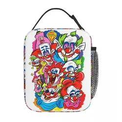 Killer Klowns-Bolsa de almuerzo con aislamiento para hombres y mujeres, fiambrera de payaso de película de Halloween Vintage, caja de almacenamiento de alimentos del espacio exterior