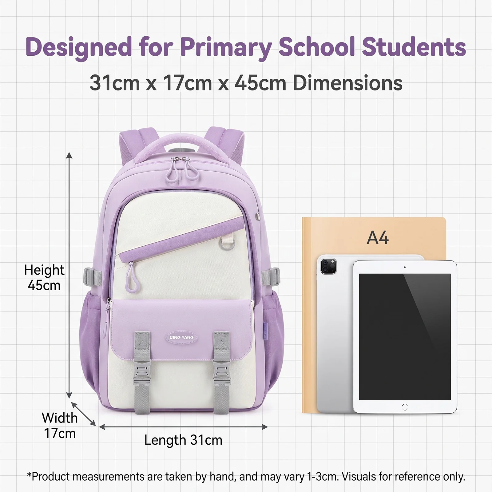 Lightweight Spine-Protecting Backpack for Elementary Girls Grades 3-6 School Bag for Girls,Ergonomic Kids Bookbag Back to School