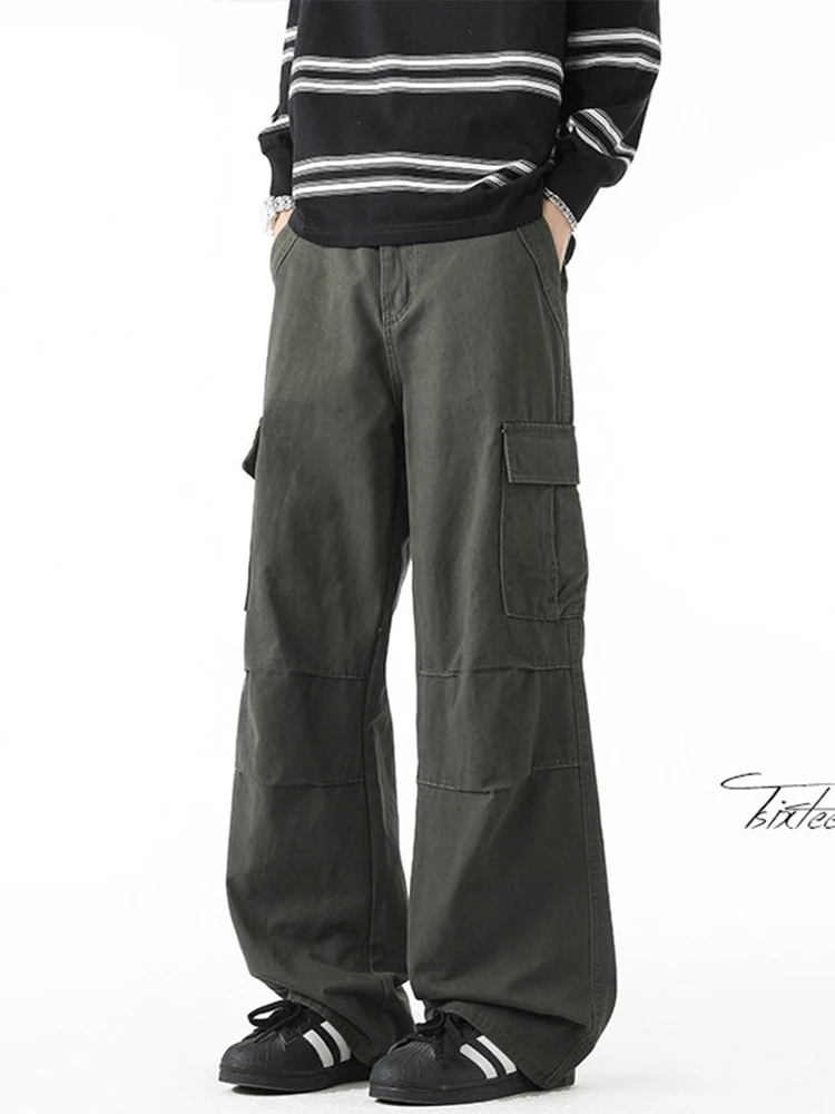 

Cleanfit Американские рабочие брюки в стиле ретро, мужские зимние модные уличные свободные прямые повседневные брюки, удобные хлопковые прямые брюки...