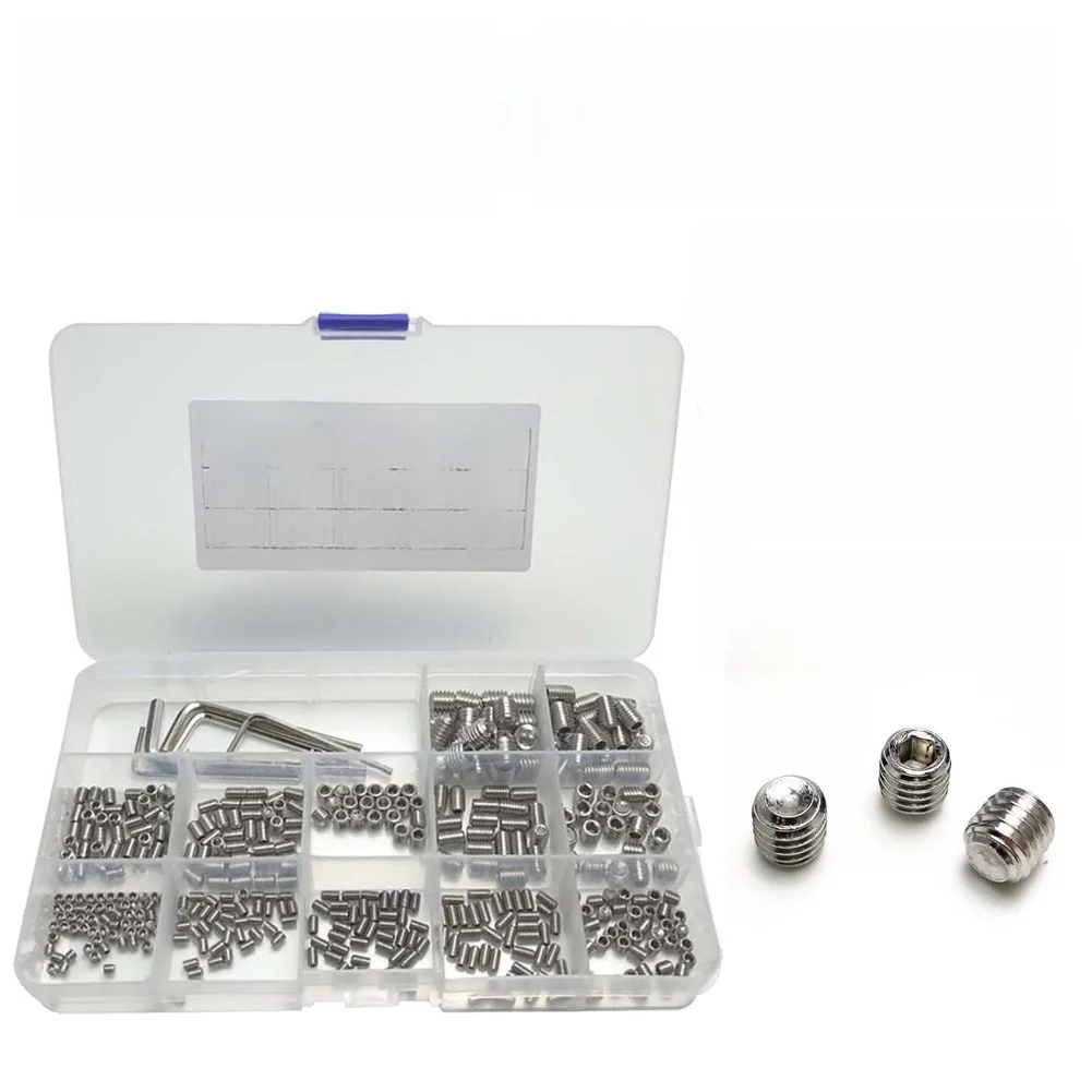 For Industrial Maintenance M5 M8 Hex Socket Set Screw Recessed Set Screws Grub Screw Assortment Secure Locking