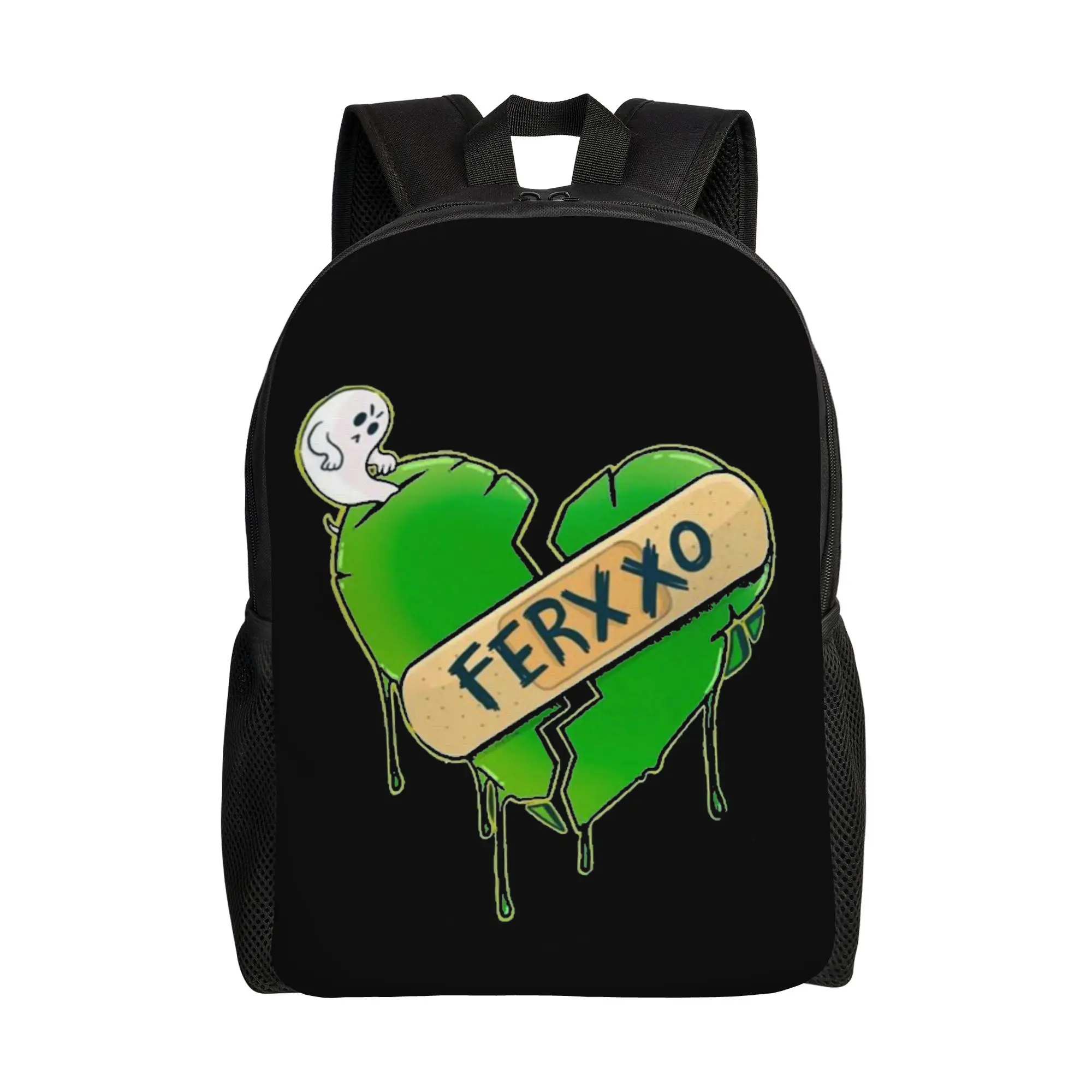 

Рюкзак Feid Ferxxo Rapper для мужчин и женщин, модный, для школы и работы, с принтом «Разбитое сердце», для ноутбука, холщовый, для активного отдыха