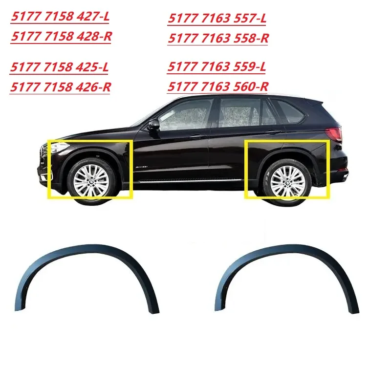 Front and rear bumper leaf plate wheel arches For BMW X5 E70 2007-2013