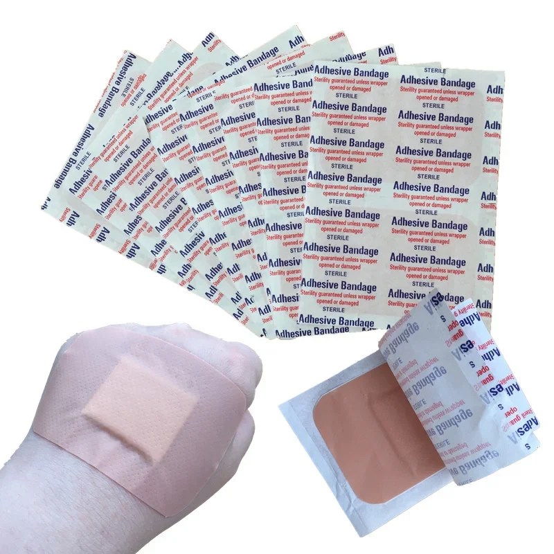 30pcs/set 7.6*5.1cm Band Aid Large Square Skin Patch Waterproof Plaster for Wound Dressing Patch Adhesive Bandages Woundplast