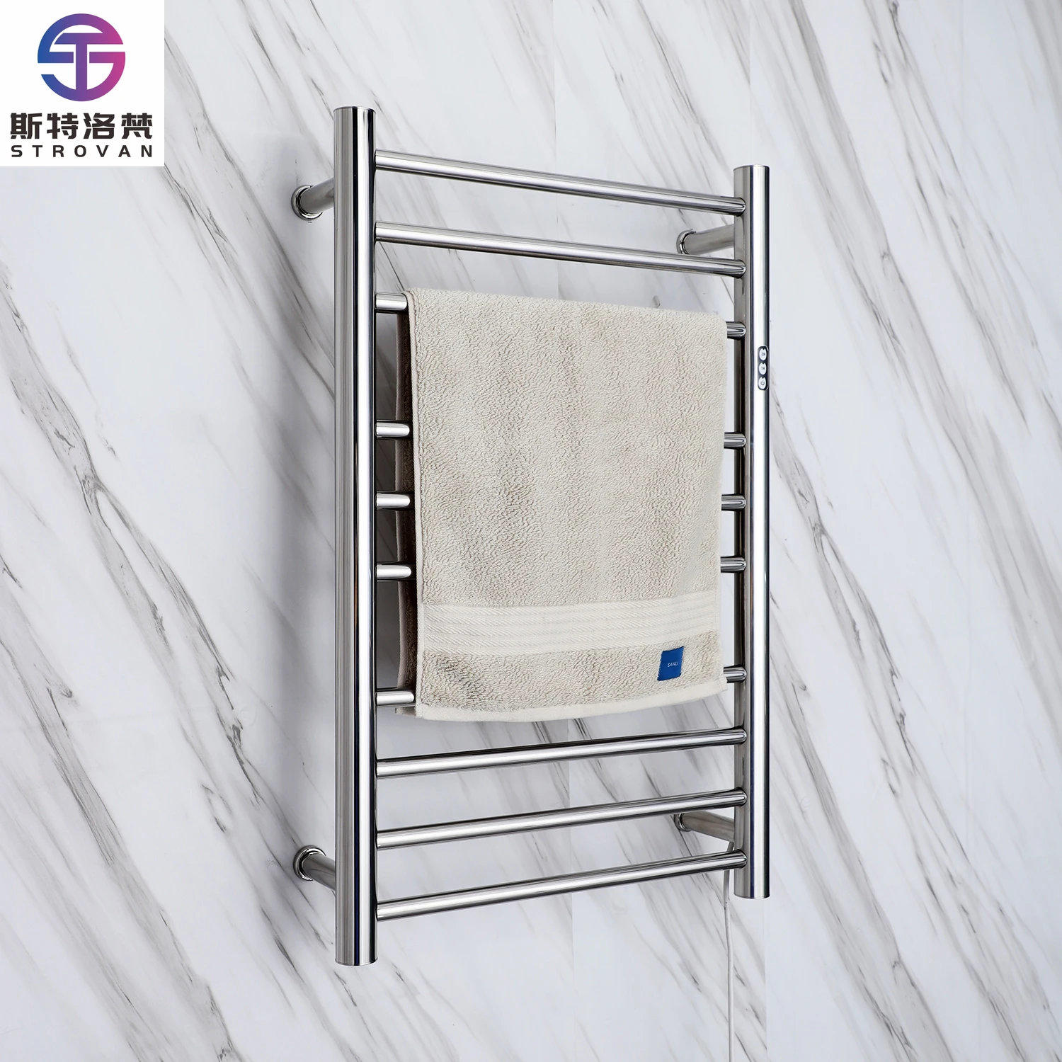 

Bathroom Wall Mounted Towel Heater 304 Stainless Steel Electric Towel Racks