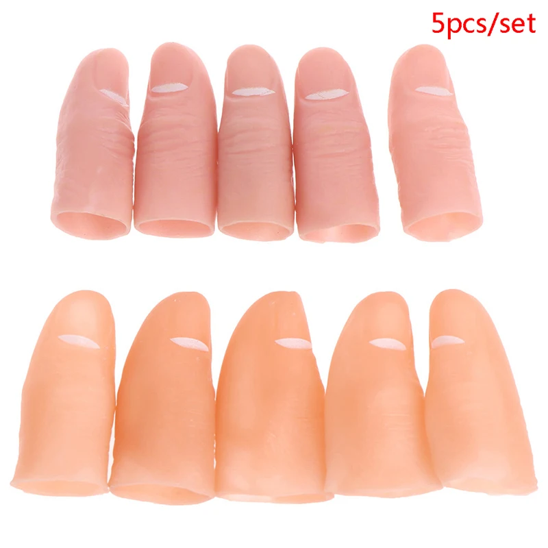 

5pcs Thumb Tip Finger Fake Magic Trick Close Up Vanish Appearing Finger Toys