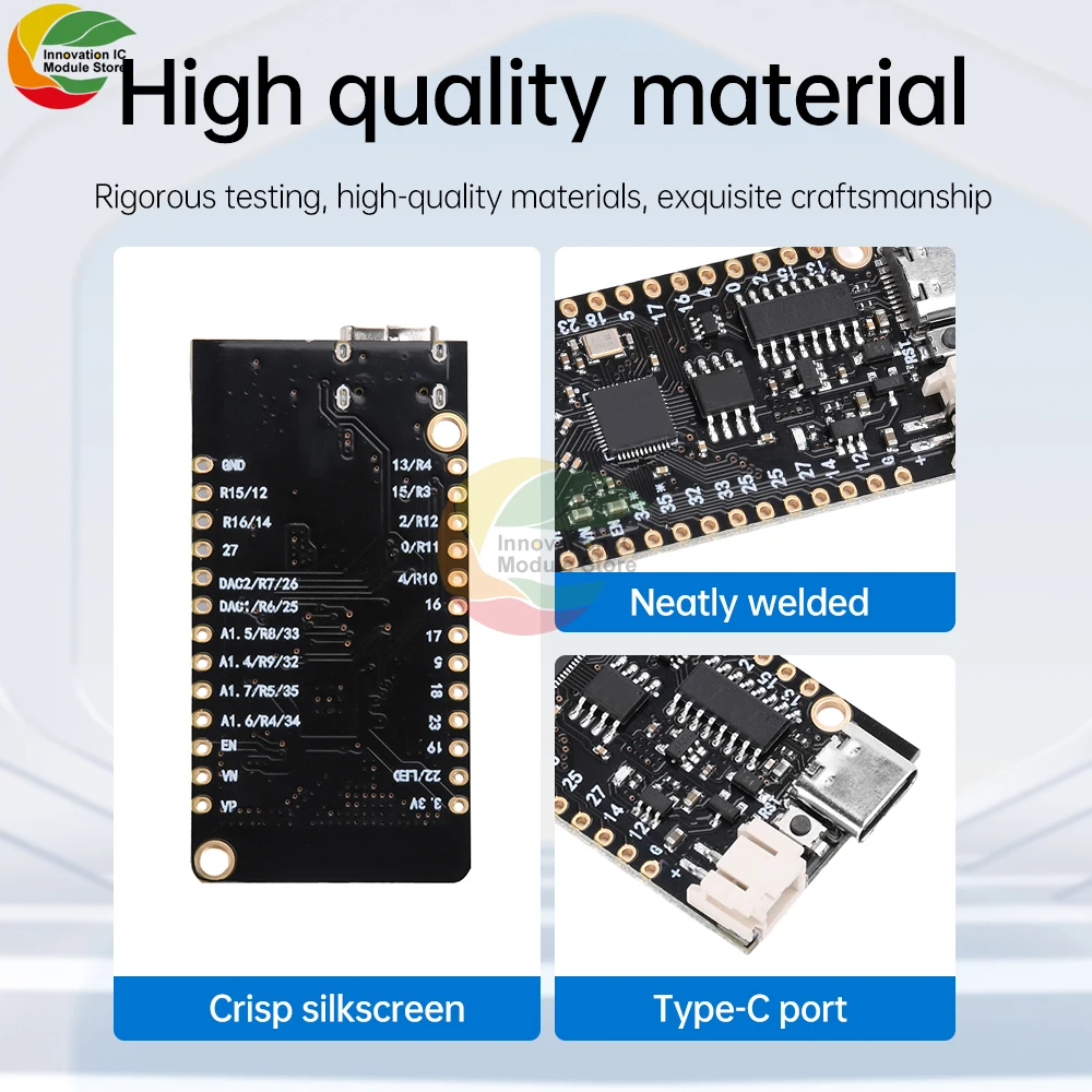 ESP32 Lite V1.0.0 WiFi Bluetooth Development Board Antenna ESP32 ESP-32 REV1 CH340G MicroPython 4MB Type-C USB for Arduino