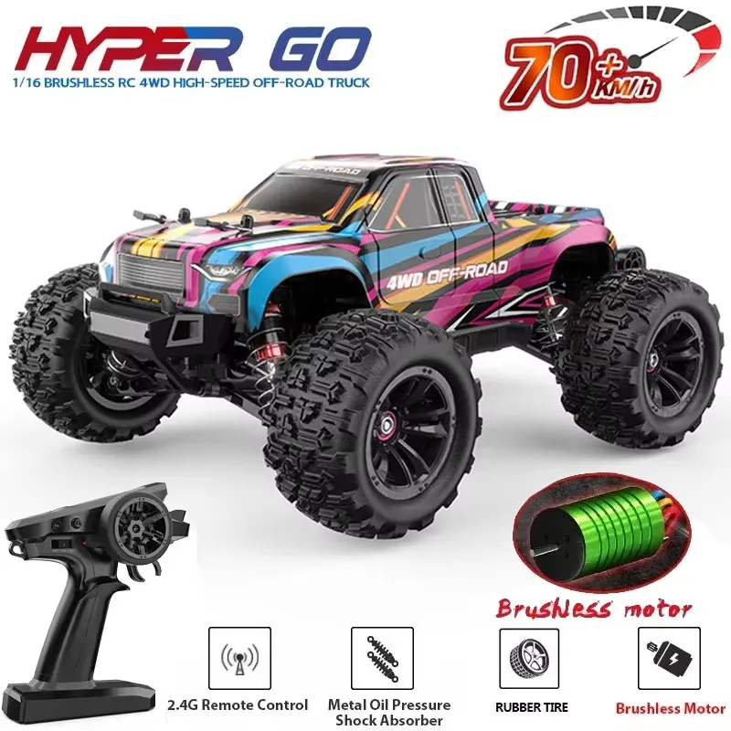 MJX Hyper Go 16209 16207 16208 16210 1/16 4WD RC Car 70KM/H Brushless  RC Racing Car Remote Control Cars Off-Road Truck Toys