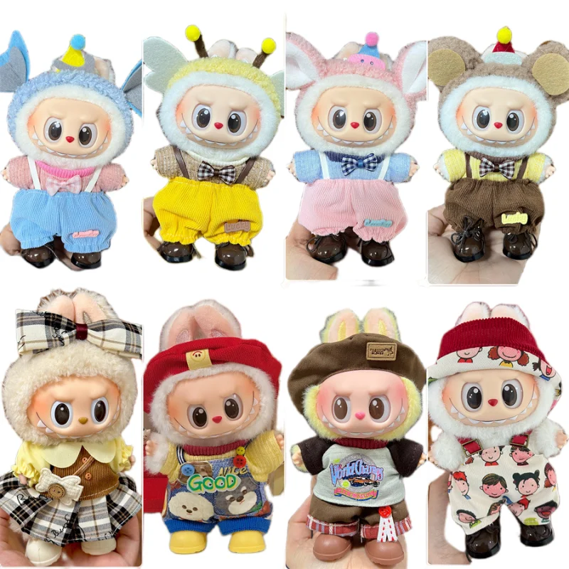 

Only Clothes Suitable For 17cm Labubu Dolls Plush Dolls Etc Wearable Clothes With A Variety Of Styles For Dress-Up Replacement