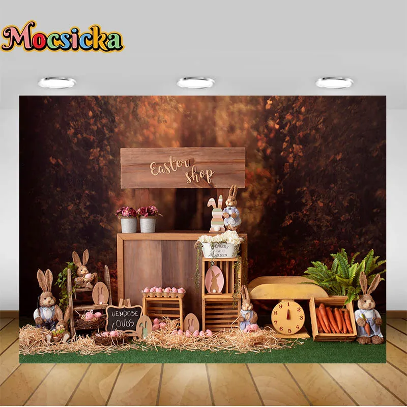 Easter Shop Photo Studio Backgrounds Boy Girl 1st Birthday Party Cake Smash Photography Backgrounds Portrait Decor Studio