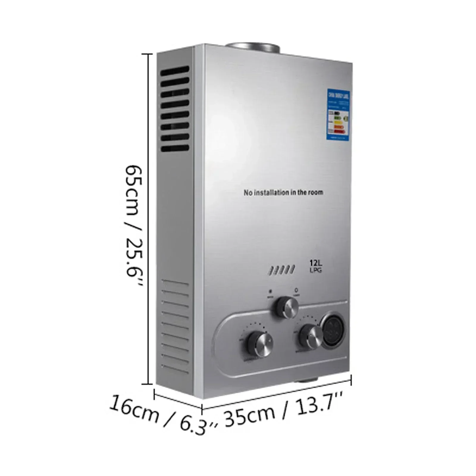 VEVOR 6L 8L 10L 12L 16L 18L LPG LPG Gas Boiler Binnenlandse Instant Tankless Propaan Tankless Gas Boiler