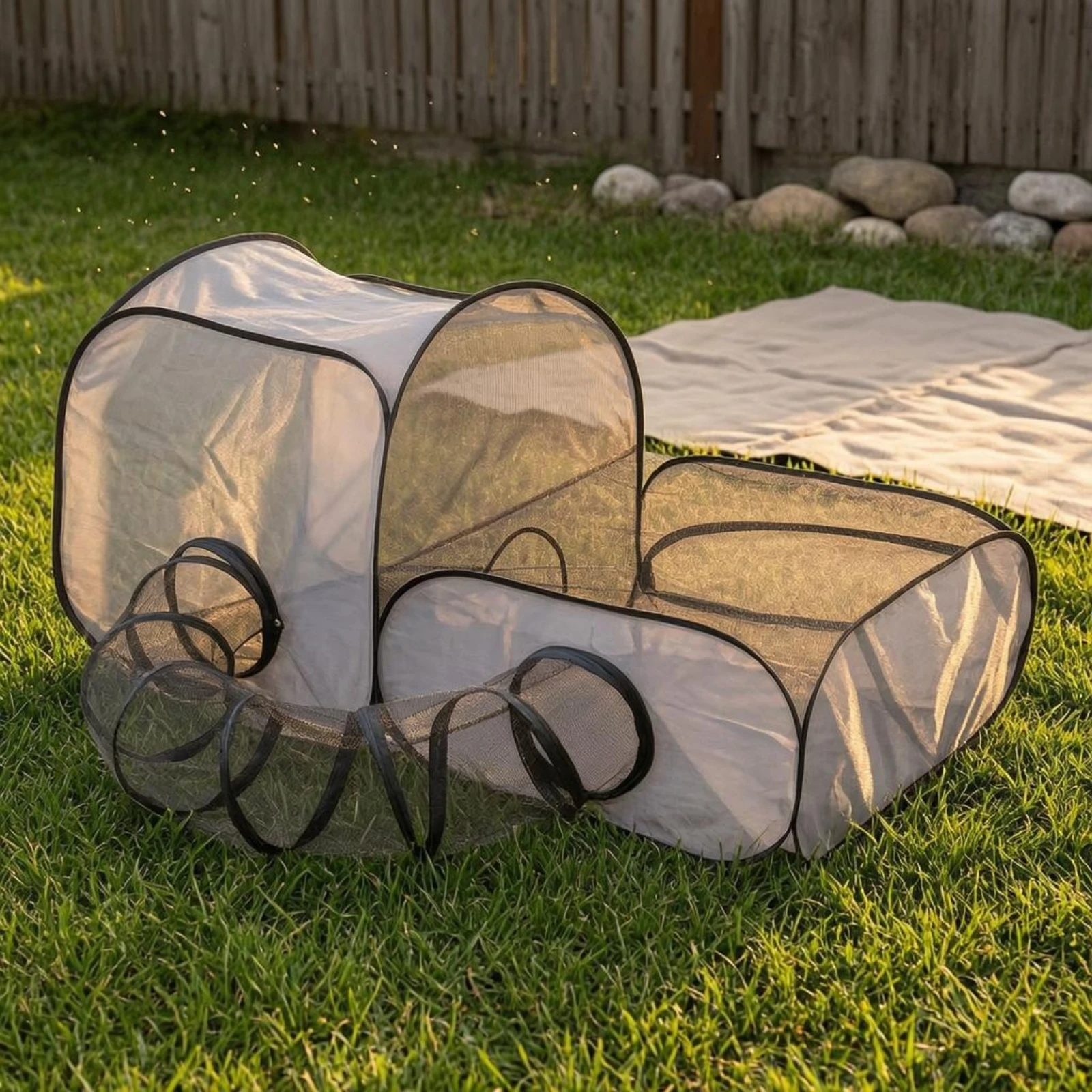 Foldable Pet Enclosure Framed Tent-Style Pet Enclosure for Indoor - view 4