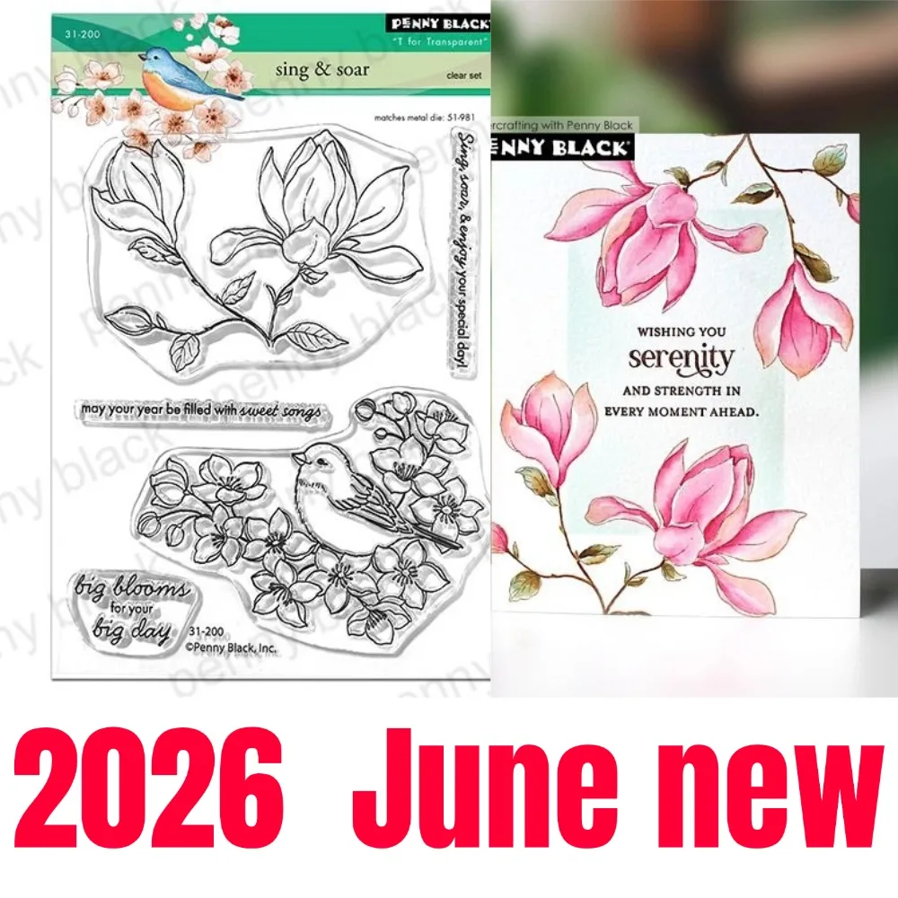 Sing & Soar 2026 Metal Cutting Dies and stamps DIY Scrapbooking Card Stencil Paper Cards Handmade Album Stamp Die Sheets