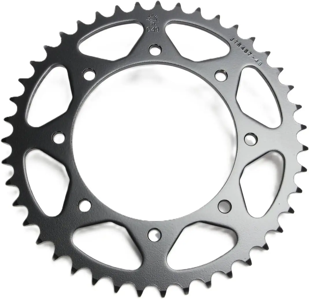 

43T Steel Rear Sprocket, Black Finish for Motorcycle Chain Drive - Durable & Easy Install