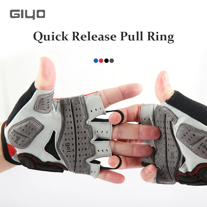 GIYO GEL Shockproof Cycling Half Finger Gloves Anti-slip Breathable Bicycle Summer Mittens  MTB  Sport Gloves Guantes Ciclismo