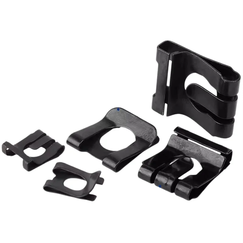 Black 65 Manganese Steel M4 ~ M16 U-Shaped Clip/Elastic Anti Loosening Clamp For Shaft