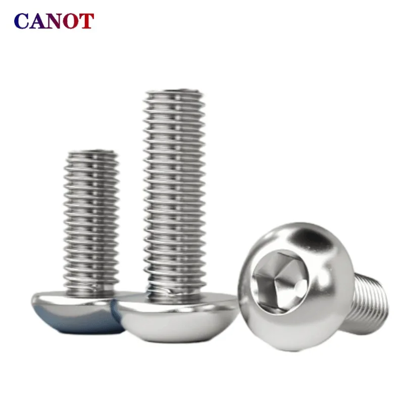 ISO7380 M2 M2,5 M3 M4 M5 M6 304 A2 Runde 304 Edelstahl Schrauben Innensechskant Halbrundkopf Inbusschraube Mechanische Schraube – Detail 4