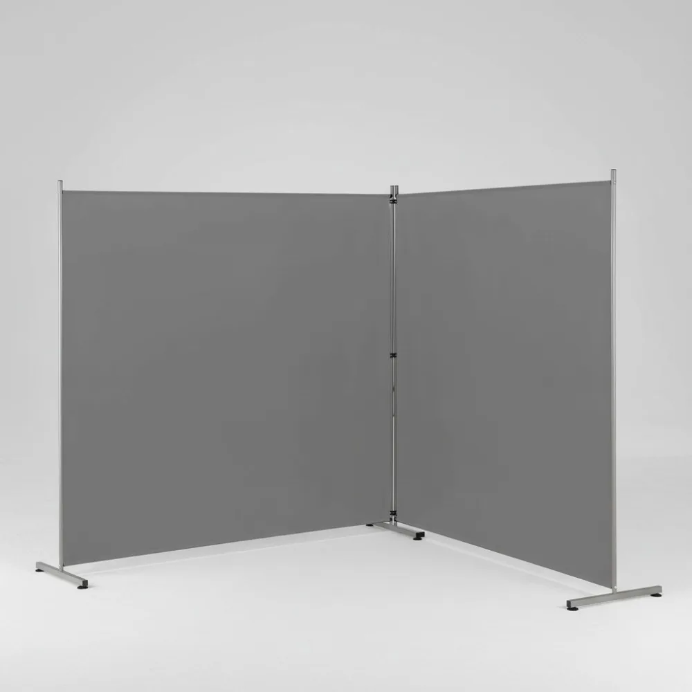 

Portable Room Divider Screen 142"W x 71"H, Folding Privacy Partition for Office & Home, Gray