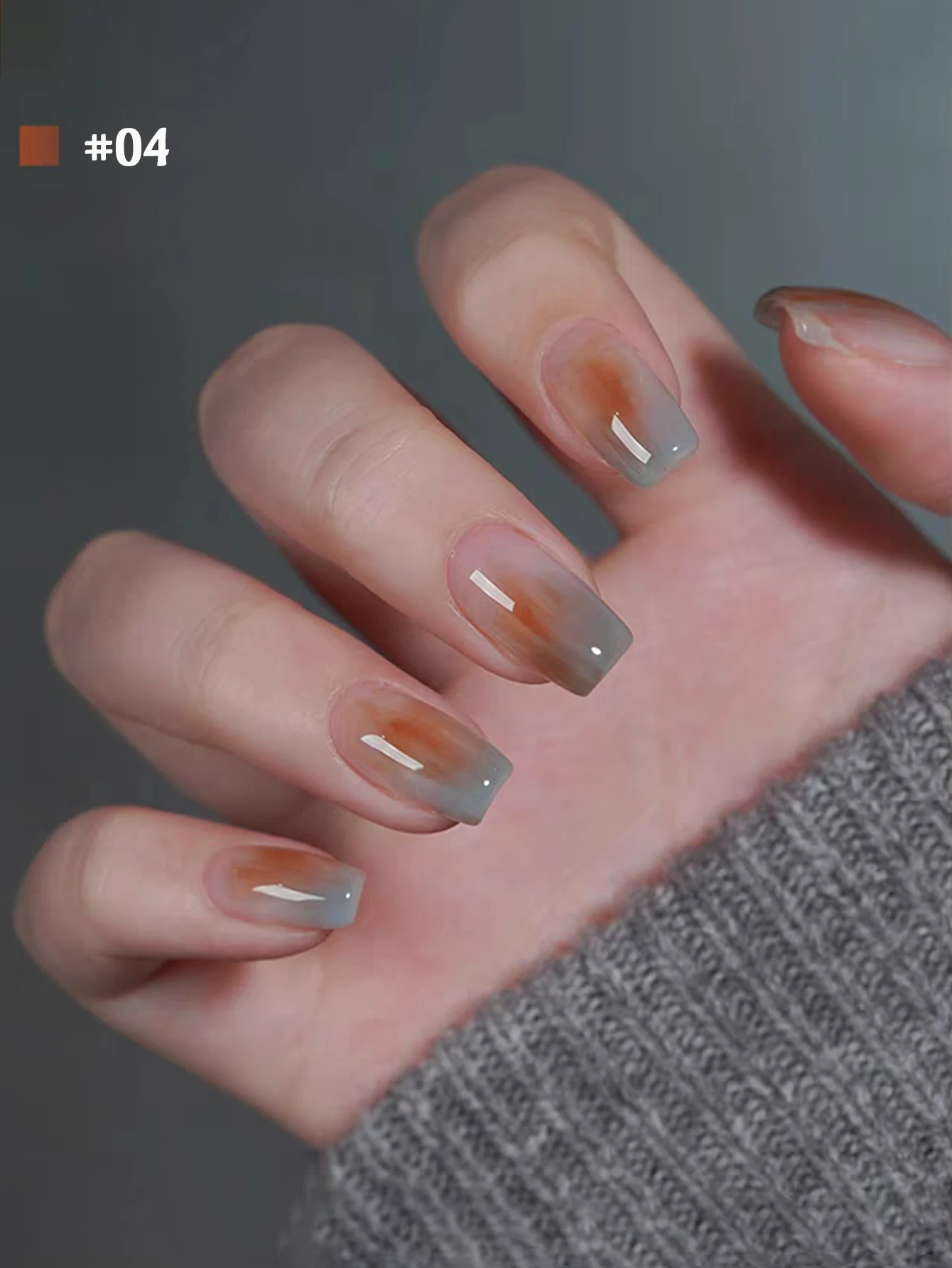 1 قطعة WS جديد شعبية Hawksbill العنبر الجليد الزجاج الشفاف هلام طلاء الأظافر MaillardGel الشاي البني الأخضر الداكن مسمار الفن في المنزل #5