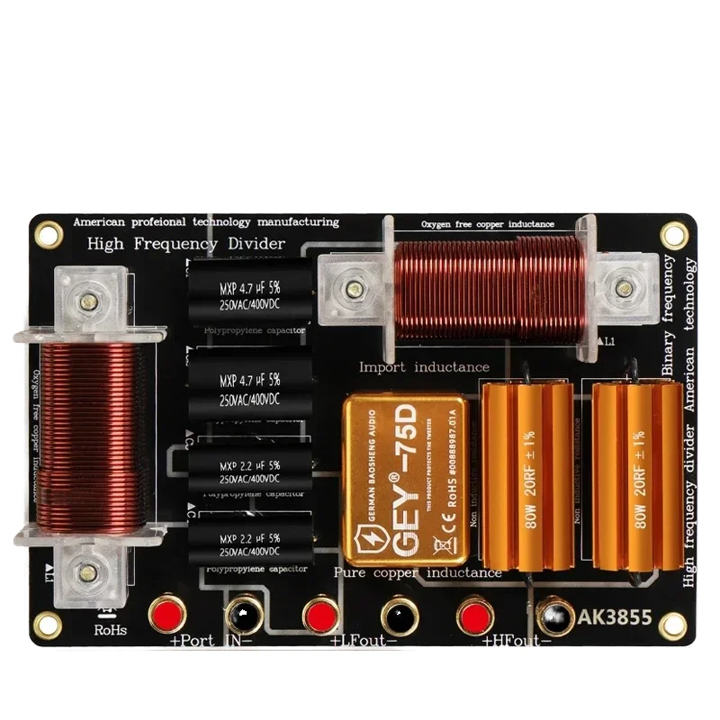 

AK3855 High Power12/15 "Metal Linear Array Speaker Single Divider Circuit Board，For Stage Wedding Speaker Accessories