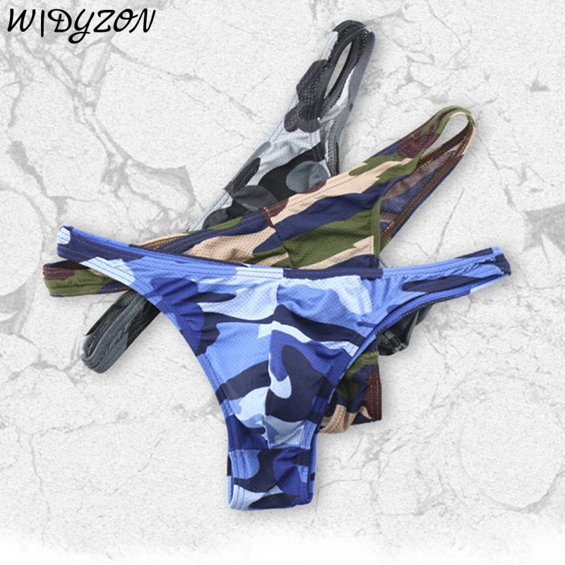

Men Underwear Briefs Camouflage Mesh Male Mini Panties U Pouch Breathable Men's Bikini Briefs Cuecas Calzoncillos Sexy Slip