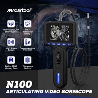 MRCARTOOL N100 Industrial Endoscope Built-in 32GB Memory Card 6.25mm Diameter Lens Inspection Camera Automotive Borescope