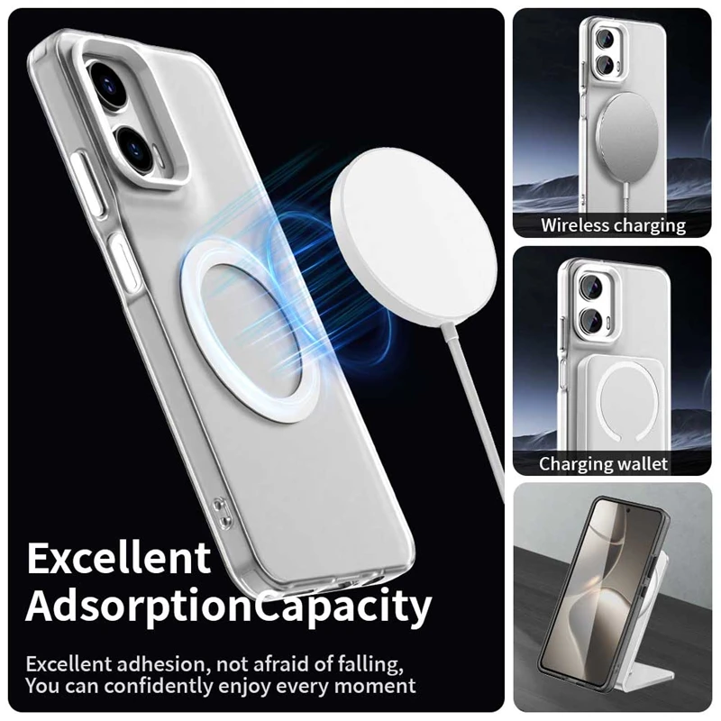 For Motorola Moto G35 5G Case Magnetic Wireless Charging TPU Shockproof Phone Cases For Moto G35 2024 G 35 MotoG35 Back Cover