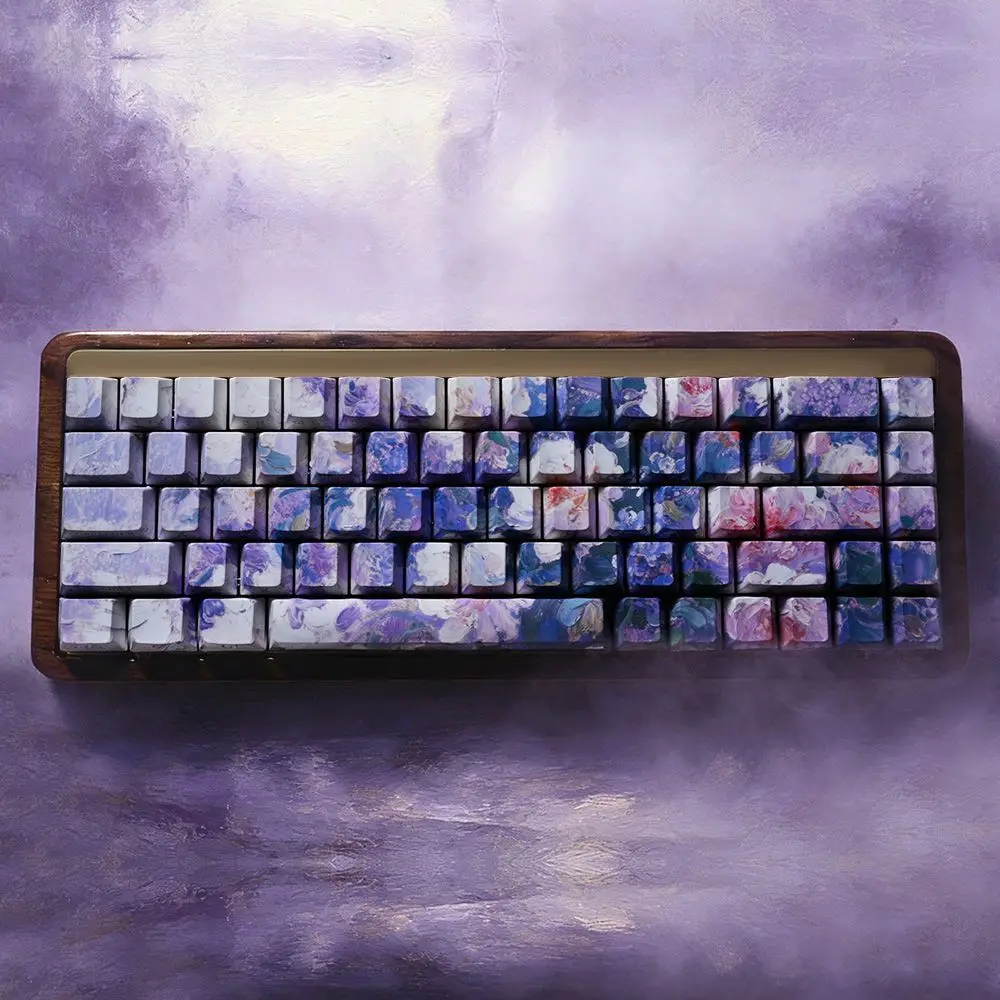 Keycaps Cherry Purple Haze 74 teclas para teclado magnético — vista 3