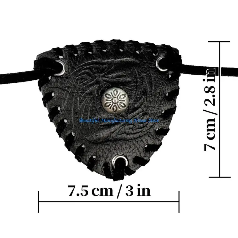E56A Medieval Medieval Eye Patch per uomini Halloween Larp Ruolo Giochi in pelle vintage Copertine per occhi medievali