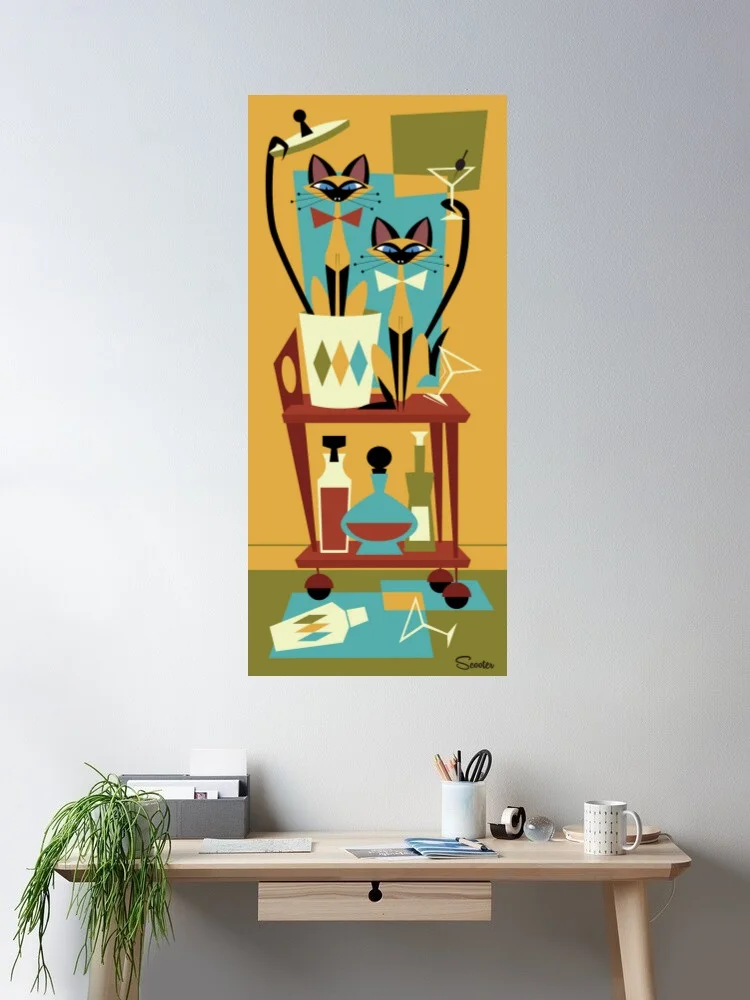 Art Scooter Shaken, Not Purred Photo Canvas POSTER ,Home Decor Wall art painting