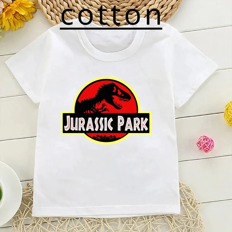 Jurassic Park Children T Shirt Jurassic World Dominion Kids Dinosaur Clothes Boys Girls Cotton T Shirt Camisetas Summer Tees Top