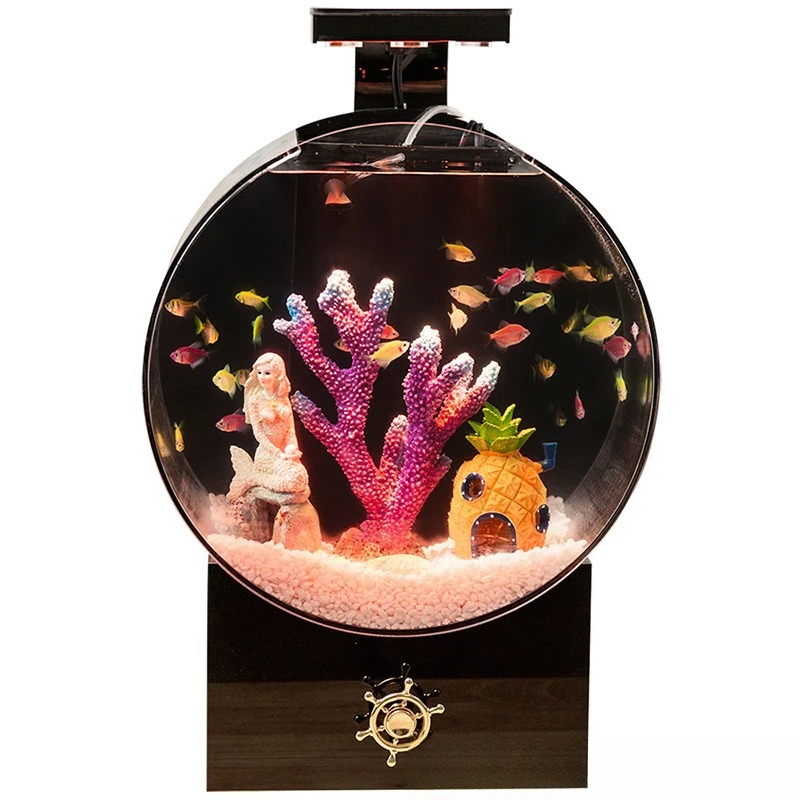 

Acrylic creative fish tank small home desktop living room aquarium
