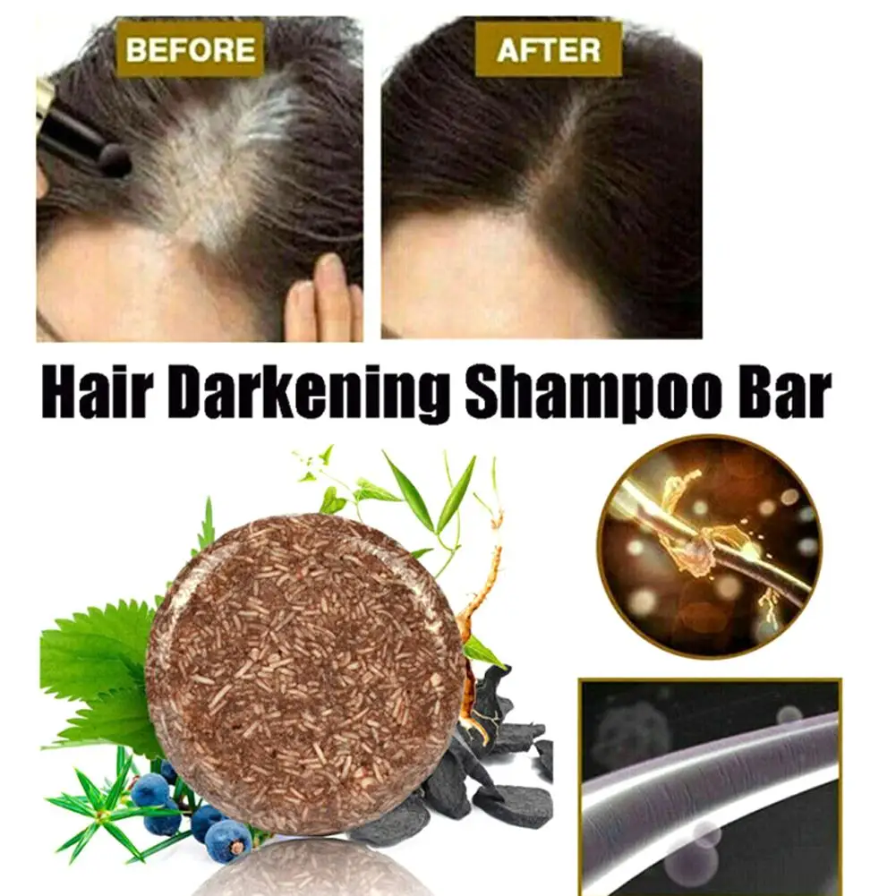 Hair Darkening Soap Polygonum Shampoo Bar Oil Control Anti Hair Loss Nourishing Bamboo Charcoal Hair Soap Herbal Soap Hair Care