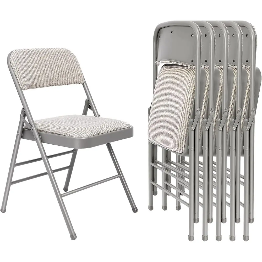 

6-Pack Fabric Dining Chairs with Cushioned Seats and Backs, Durable Indoor/Outdoor Use for Home, Office, and Events