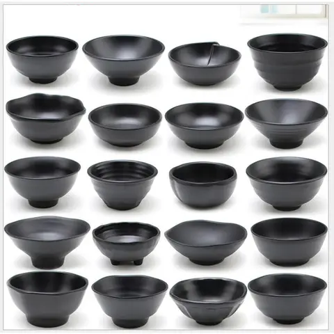 1 st koreansk bestick svart hotpot matlagning porslin kryddskål melamin 12 best sales skål melamin - №8